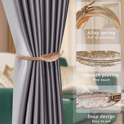 4 Pack Curtain Ties Gold Decorative Window Accessories for Hanging Curtains.