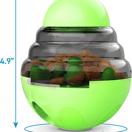 Green Interactive Dog Snack Ball Chew Toy Food Dispenser for Dogs.