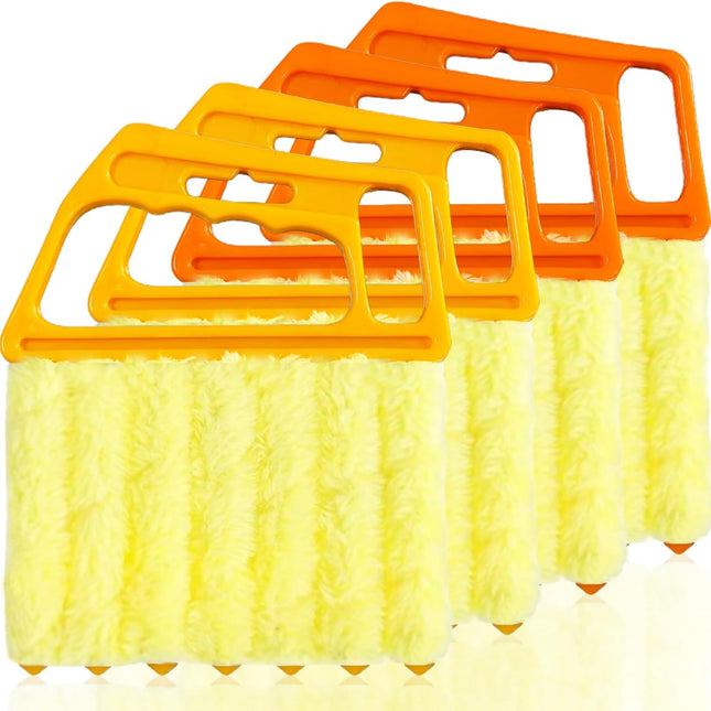 4 Pack Lamella Cleaner Dust-Free Yellow and Orange Blades Cleaning Tool.