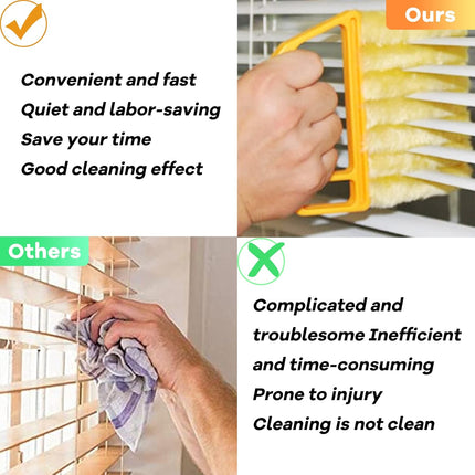 4 Pack Lamella Cleaner Dust-Free Yellow and Orange Blades Cleaning Tool.
