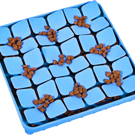 Slow Feeder Dog Cat Bowl Blue 1 Piece Pet Food Bowl.