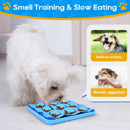Slow Feeder Dog Cat Bowl Blue 1 Piece Pet Food Bowl.