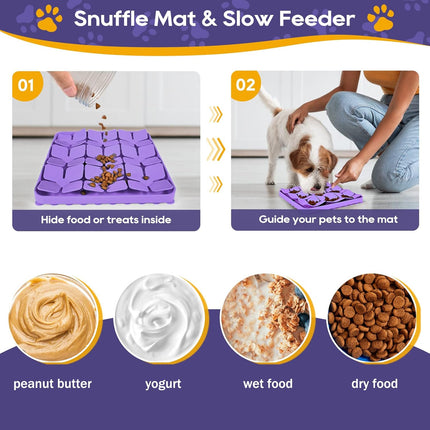 Slow Feeder Dog Cat Bowl Grass Green Pet Feeder Bowl for Dogs and Cats.