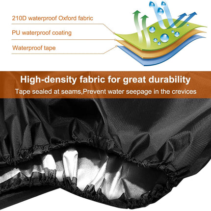 2 Pack Waterproof Outdoor Furniture Covers for Garden Cushions Stacking Chairs Black.