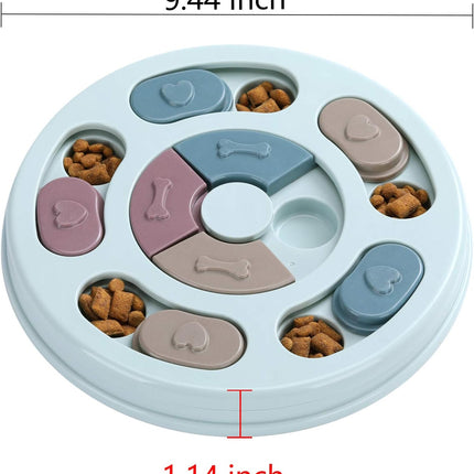 Dog Twister Puzzle Toy - Interactive Intelligence Game for Dogs - Blue.
