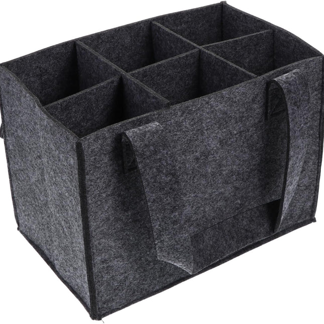 6 Bottle Wine Rack - Dark Grey - Storage Organizer for Bottles.