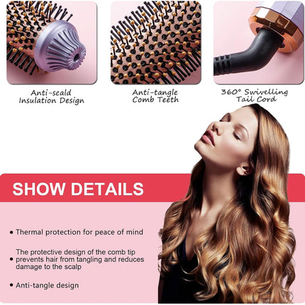1 Piece Automatic Curling Iron Hair Curler Styling Tool Purple.
