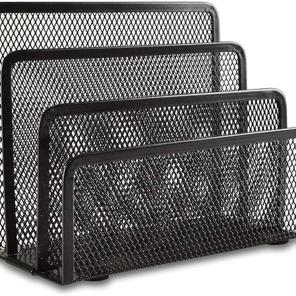 Black Metal Organizer Bins for Bookkeeper - 1 Piece Storage Solution.