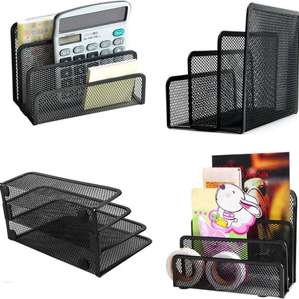 Black Metal Organizer Bins for Bookkeeper - 1 Piece Storage Solution.