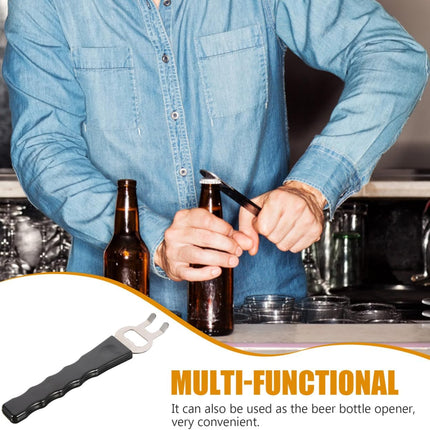 1 Piece Cast Iron & Stainless Steel Grill Lifter Tool - Heavy Duty BBQ Accessory for Safe Grill Movement.