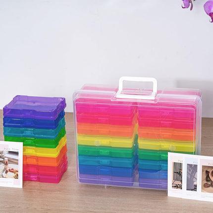 Photo Album Organizer 4x6 Inch Colourful Photo Storage Set.