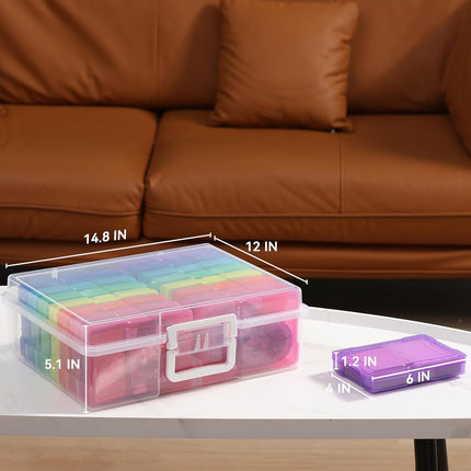 Photo Album Organizer 4x6 Inch Colourful Photo Storage Set.