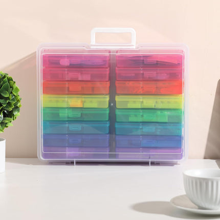 Photo Album Organizer 4x6 Inch Colourful Photo Storage Set.