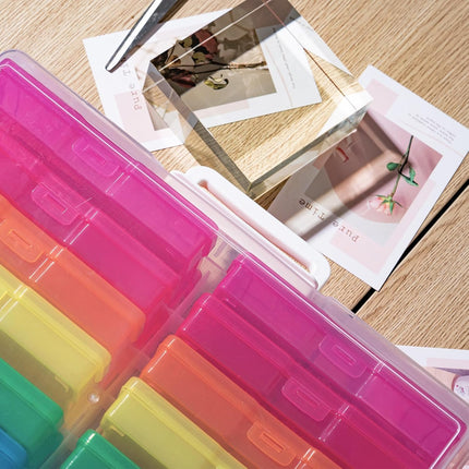 Photo Album Organizer 4x6 Inch Colourful Photo Storage Set.