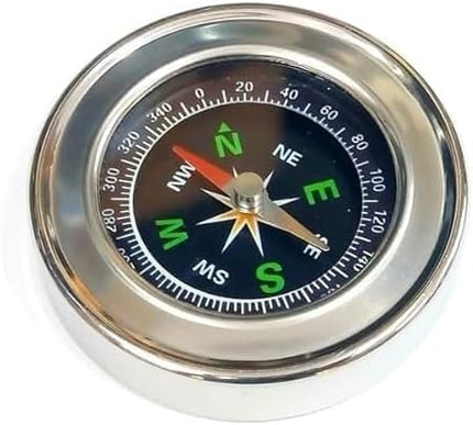 60mm Diameter Magnetic Compass Small Stainless Steel for School Activities Camping Physics Lab Experiments.