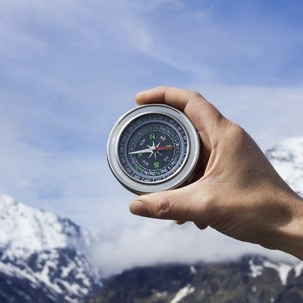 60mm Diameter Magnetic Compass Small Stainless Steel for School Activities Camping Physics Lab Experiments.
