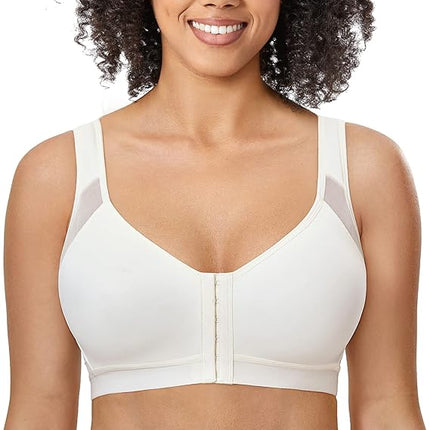 Women's Wireless Bra White Size L 1 Piece.