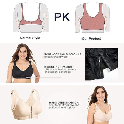 Women's Non-Wired Bra White XXL 1 Piece.