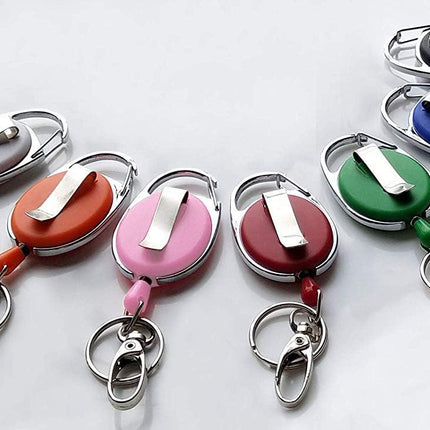 7 Pack Telescopic Keychain ID Lanyard Holder for Keys and ID Cards.