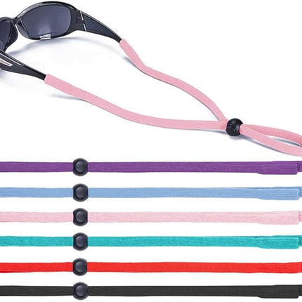 Adjustable Lightweight 6-Pack Eyewear Retainers Sports Sunglass Straps Holder.