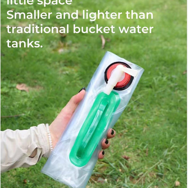 2 Pack Foldable Water Kettle with Tap Portable Food Grade BPA Free for Camping Hiking Emergency Use.