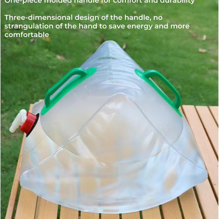 2 Pack Foldable Water Kettle with Tap Portable Food Grade BPA Free for Camping Hiking Emergency Use.