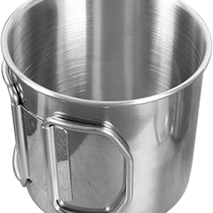 3-Piece Stainless Steel Cup Set Portable Stackable Metal Drinking Cups for Camping Hiking Picnic Outdoor Use Water Juice.