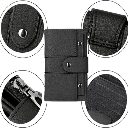 Women's Faux Leather Wallet Blue Coin Purse Card Holder Clutch Bag.