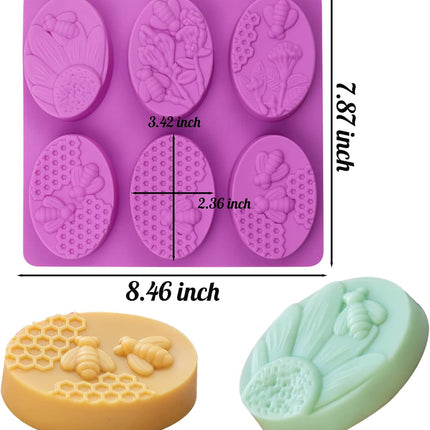 Silicone Molds for Making Candles and Soap - Purple - 2 Pieces.