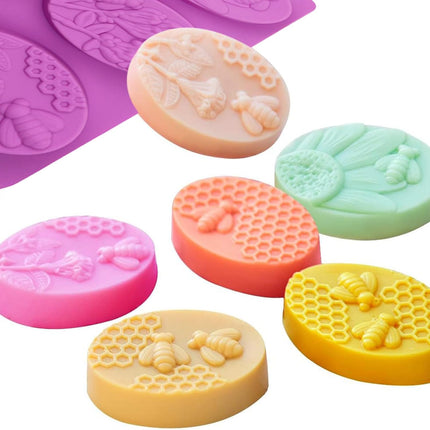 Silicone Molds for Making Candles and Soap - Purple - 2 Pieces.