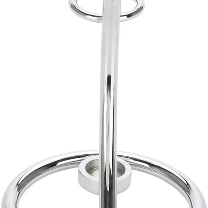 Men's Stainless Steel Silver Razor Holder - Shaving Brush Stand.