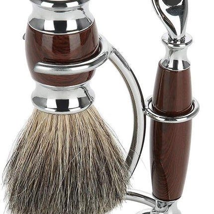 Men's Stainless Steel Silver Razor Holder - Shaving Brush Stand.