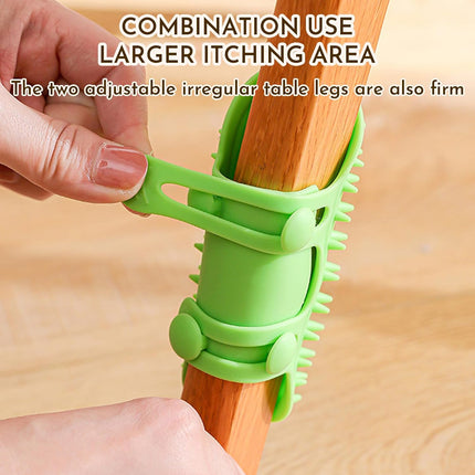 3 Pack Adjustable Silicone Massage Cat Grooming Brush Self-Cleaning Corner Wall Mounted Cat Scratching Comb for Table Legs.