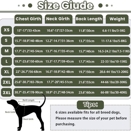Small Military Green Dog Winter Coat - Soft Warm Adjustable Bodywarmer for Dogs.