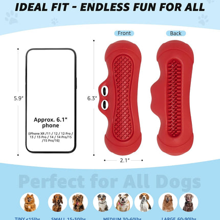 Red Indestructible Dog Chew Toy - Chew Stick for Medium and Large Dogs - Promotes Dental Care and Teeth Cleaning - 1 Piece.