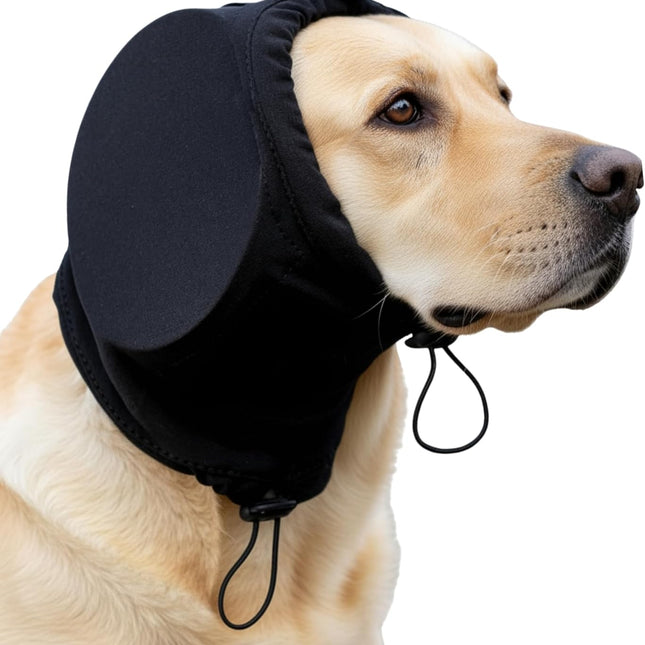 Dog Ear Muffs Soundproofing Hearing Protection Warm S Black 1 Piece.