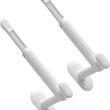 2 Pack Adjustable Hair Accessory Organizer with Hair Tie Holder White.