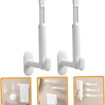 2 Pack Adjustable Hair Accessory Organizer with Hair Tie Holder White.