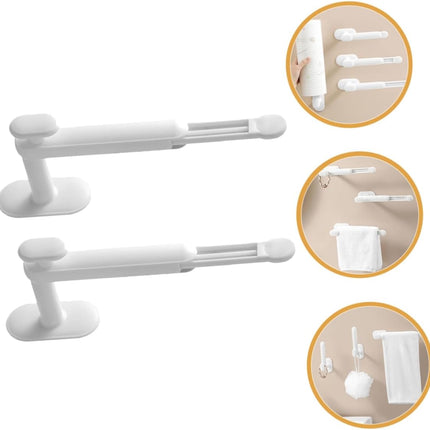 2 Pack Adjustable Hair Accessory Organizer with Hair Tie Holder White.
