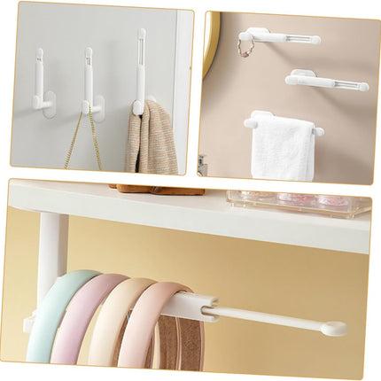 2 Pack Adjustable Hair Accessory Organizer with Hair Tie Holder White.