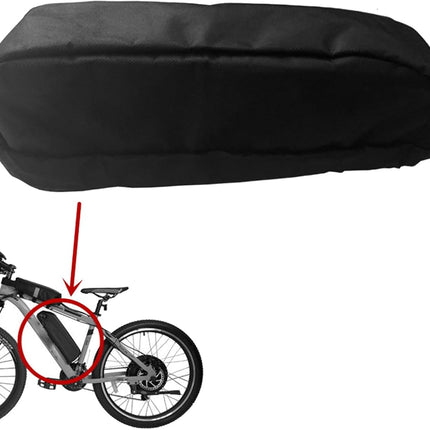Waterproof Dustproof Bike Battery Cover Bag 37.6×10.5×11.2 cm Black Battery Protective Case.