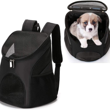 Pet Carrier Backpack for Dogs and Cats Travel Bag up to 8kg 36 × 31 × 45 cm Black.