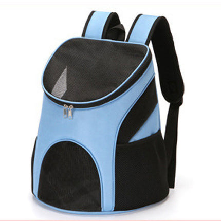 Pet Travel Carrier Backpack for Dogs and Cats Up to 8kg 36×31×45cm Blue.