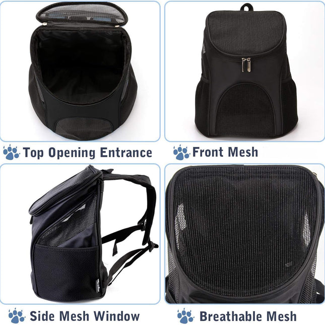 Pet Travel Carrier Backpack for Dogs and Cats Up to 8kg 36×31×45cm Blue.