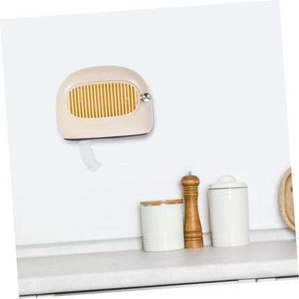Wall-Mounted Pouch Dispenser - Multifunctional for Bathroom Kitchen Home - Yellow - 1 Piece.