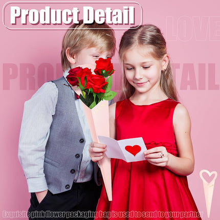 Flower Wrapping Paper 46.5x18cm White Pink Black 30 Sheets Gift Bouquet Packaging.
