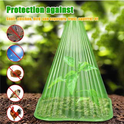 30 Pack Green Plant Cloches 7.48x7.48x8.26 Inch Frost Protection Covers for Plants.