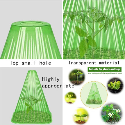 30 Pack Green Plant Cloches 7.48x7.48x8.26 Inch Frost Protection Covers for Plants.