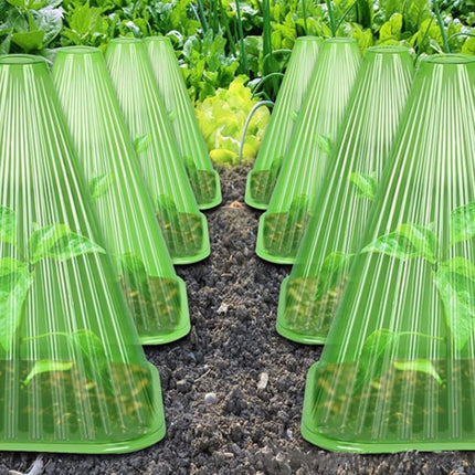 30 Pack Green Plant Cloches 7.48x7.48x8.26 Inch Frost Protection Covers for Plants.