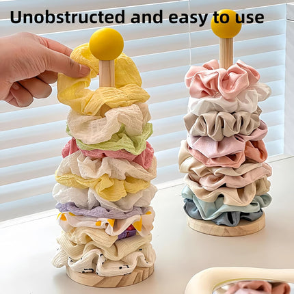 2 Pack Wooden Hairband Set - Hair Clip Holder Bracelet Hanger - Hair Accessories Storage Display for Girls Women Teens.